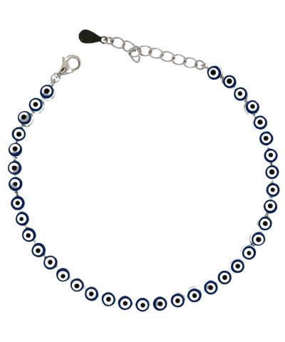 925 Sterling Silver Blue Evil Eye Bracelet 