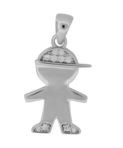 925 Sterling Silver Kid Boy Pendant