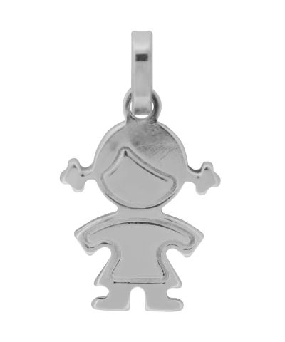 925 Sterling Silver Kid Girl Pendant Charm