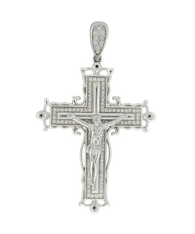 925 Sterling Silver Cross Pendant Charm