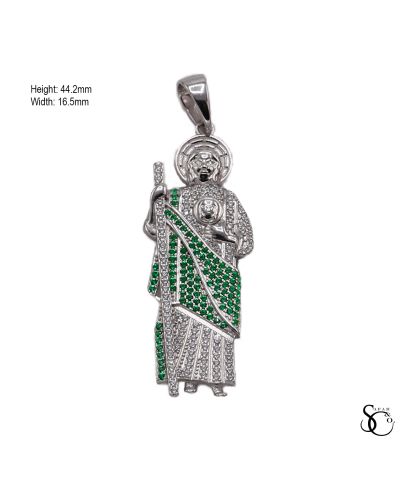 925 Sterling Silver Saint Jude Pendant Charm